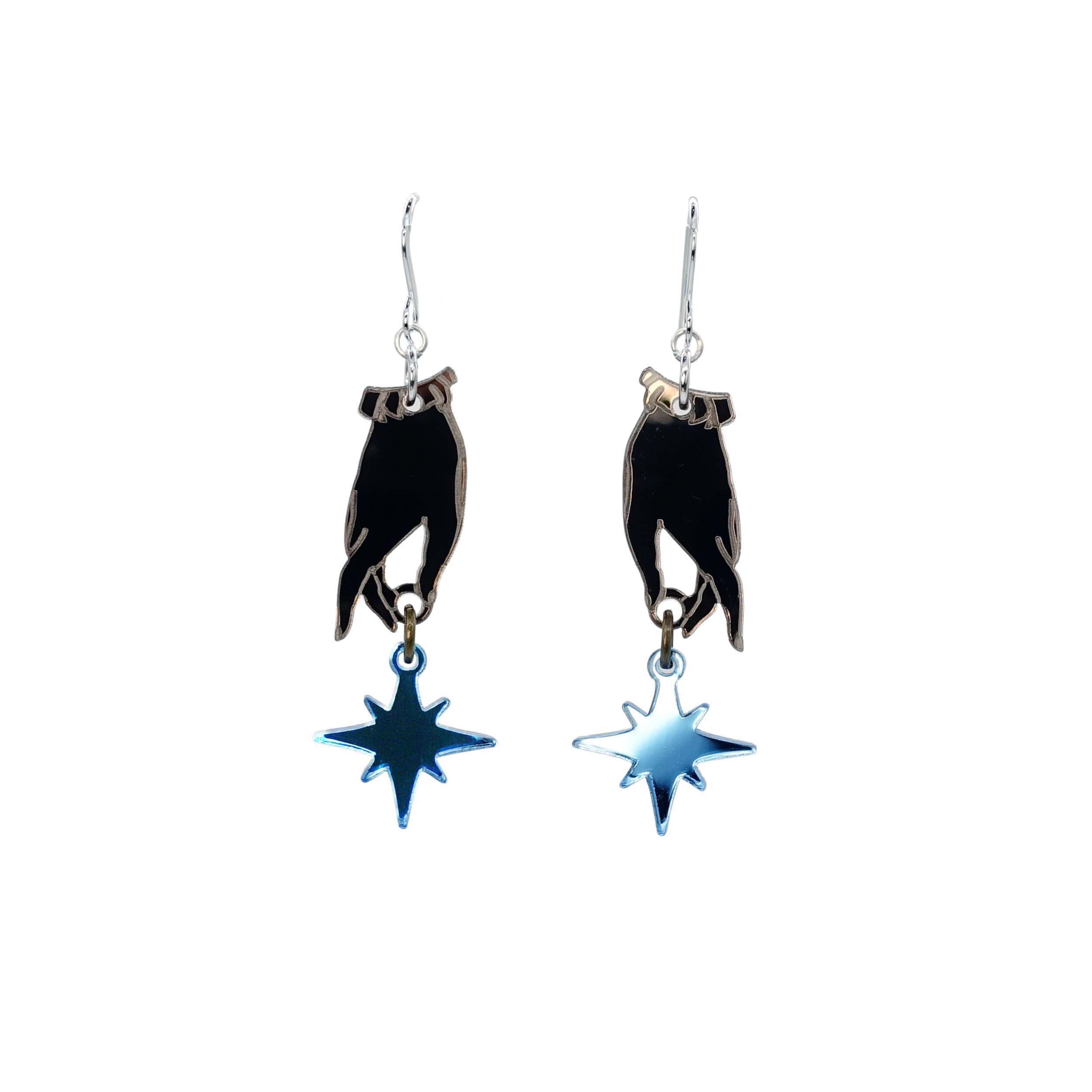 Dreams and Stars earrings from the Brontë Collection, designed by Sarah Day in collaboration with the Brontë Parsonage Museum.