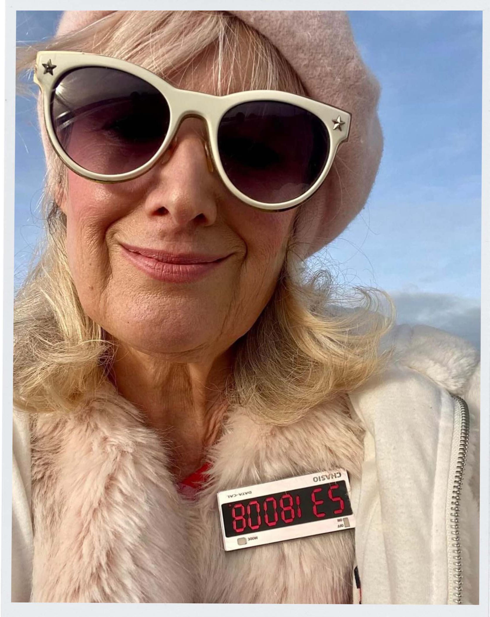 Calculator Boobies brooch as worn by the Persisterhood!