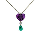 Take Courage heart drop necklace from the Women Count collection of contemporary Suffragette jewellery.