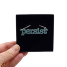 Duck egg green Persist necklace shown in a Wear and Resist gift box.