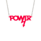 Hot pink large Power necklace, designed in collaboration with Mary Beard to celebrate her book, Women & Power.