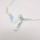 Little You're so cool tag on the I love me glow in the dark choker and bracelet on a choice of silver or gold plated delicate paperclip chain.