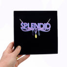 Parma violet and blue Splendid necklace shown in a Wear and Resist gift box.