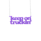 Keep on Truckin' necklace in parma violet.