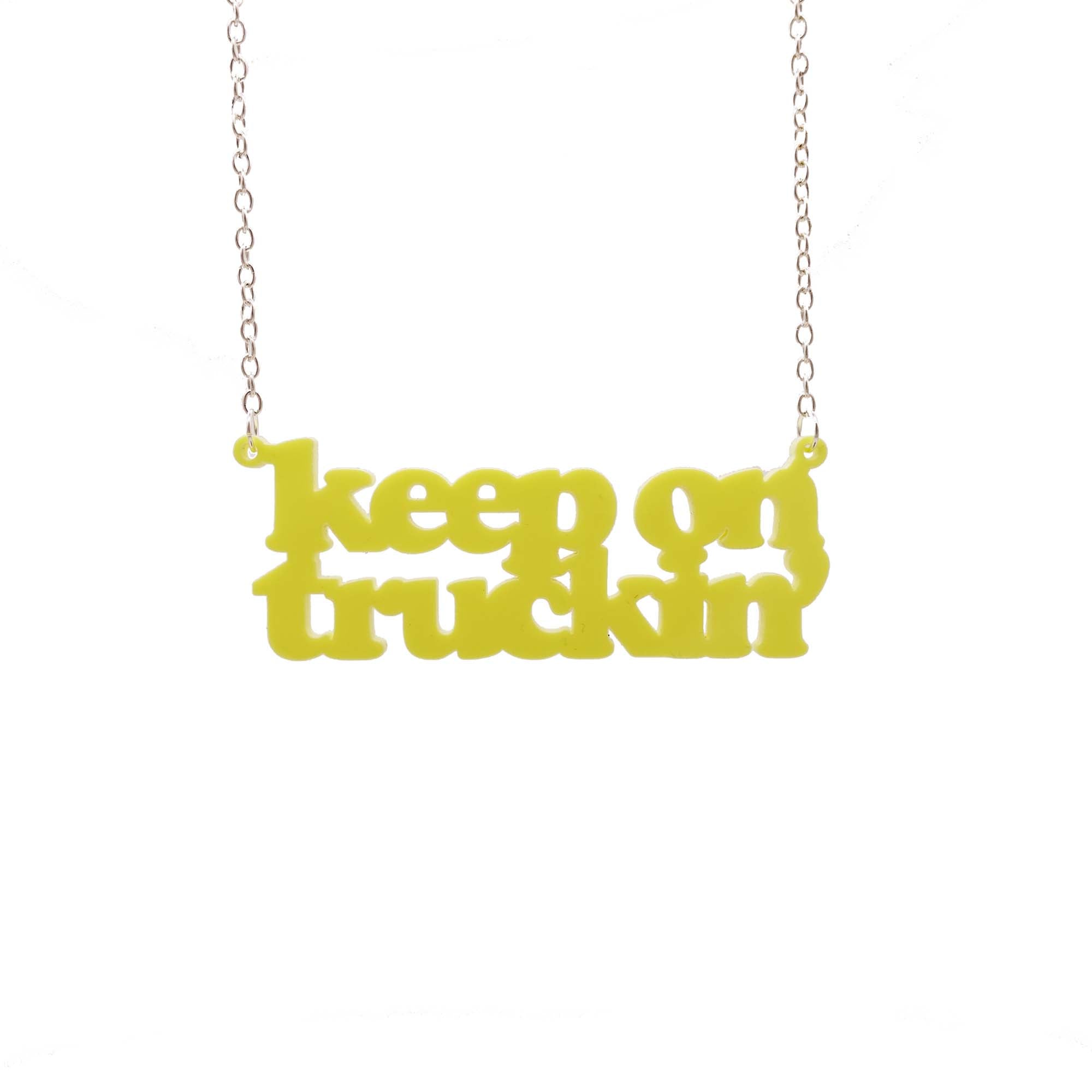 Keep on Truckin' necklace in lemon drop.