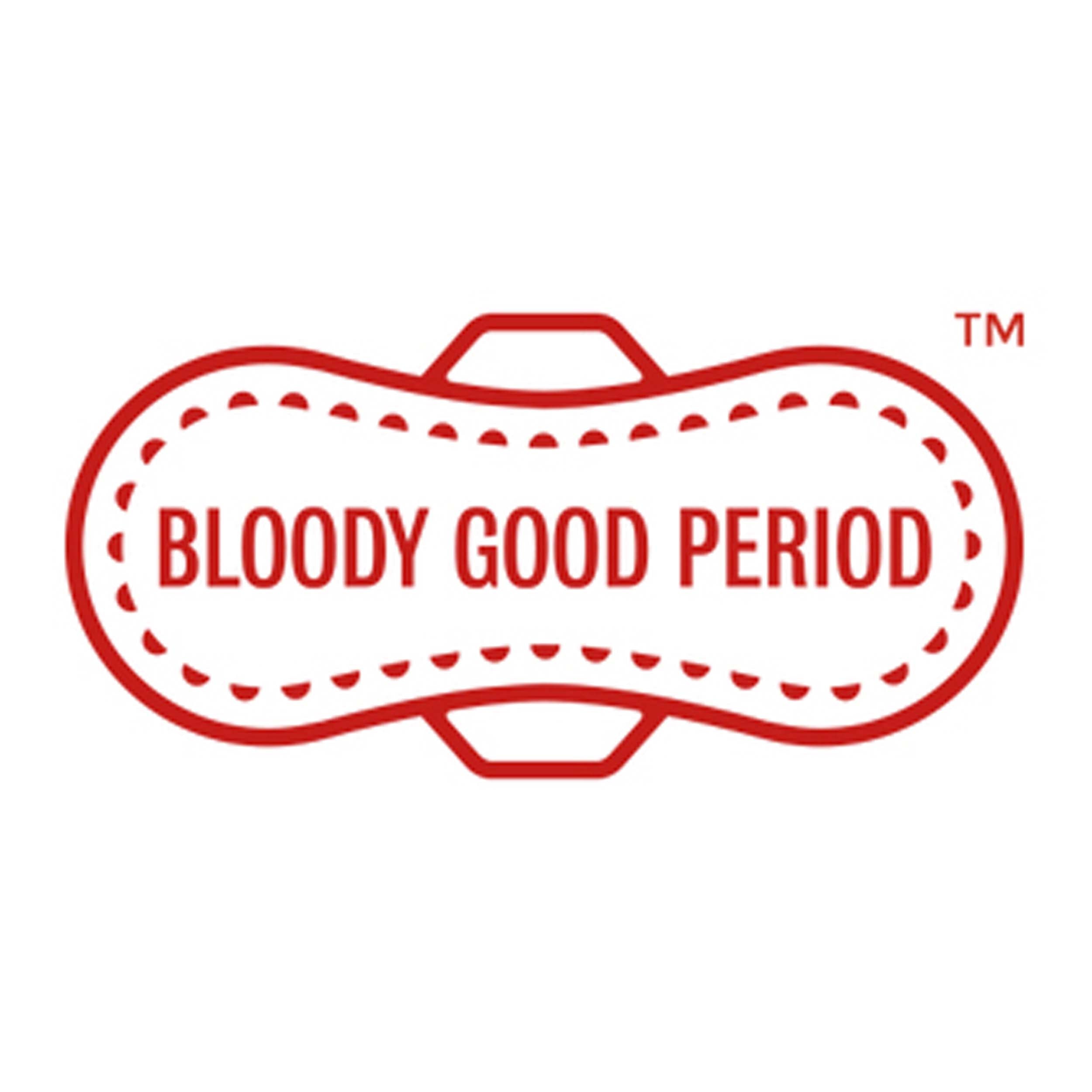 Bloody Good Period logo. Wear and Resist supports Bloody Good Period with £2 from every Resist, Persist, Nasty, Raging and other necklaces and earrings. 