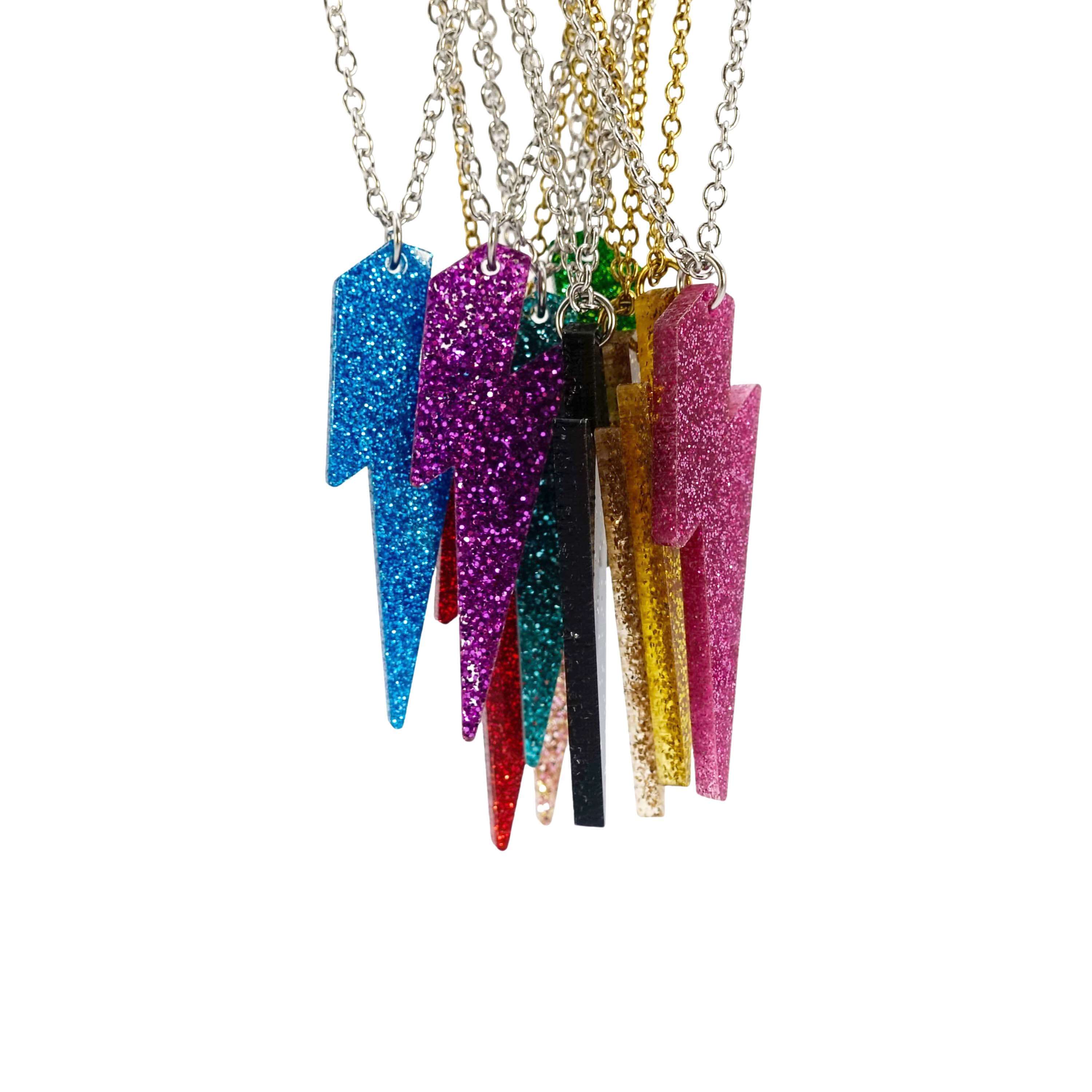 Lightning Bolt pendant necklaces