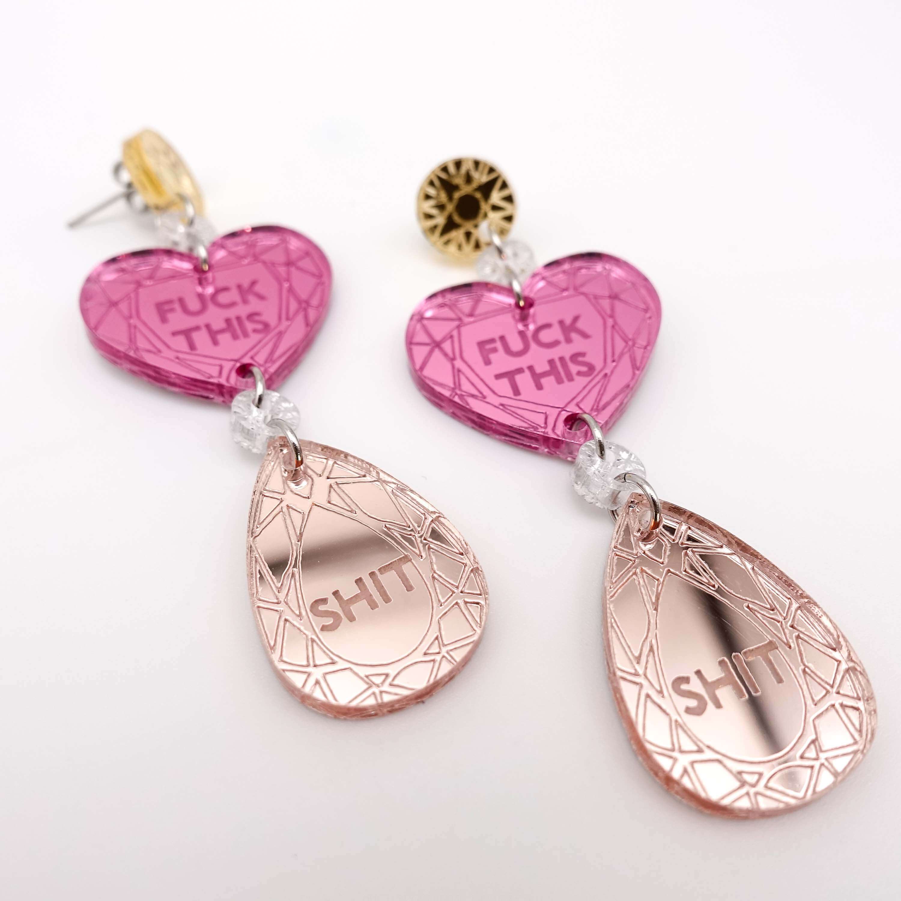 hot red i love me heart hoop earrings