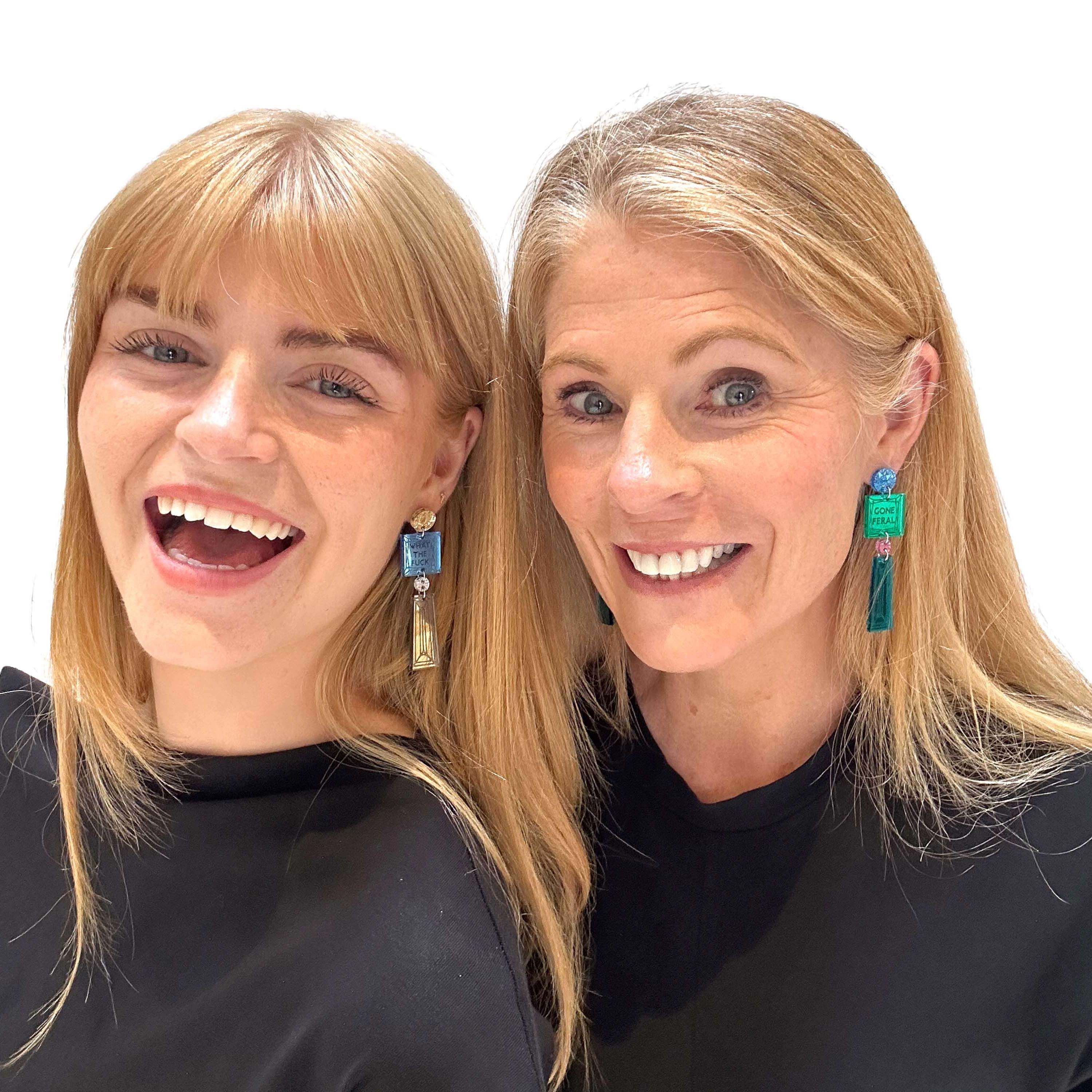 Wordy Jewel Drop Earrings