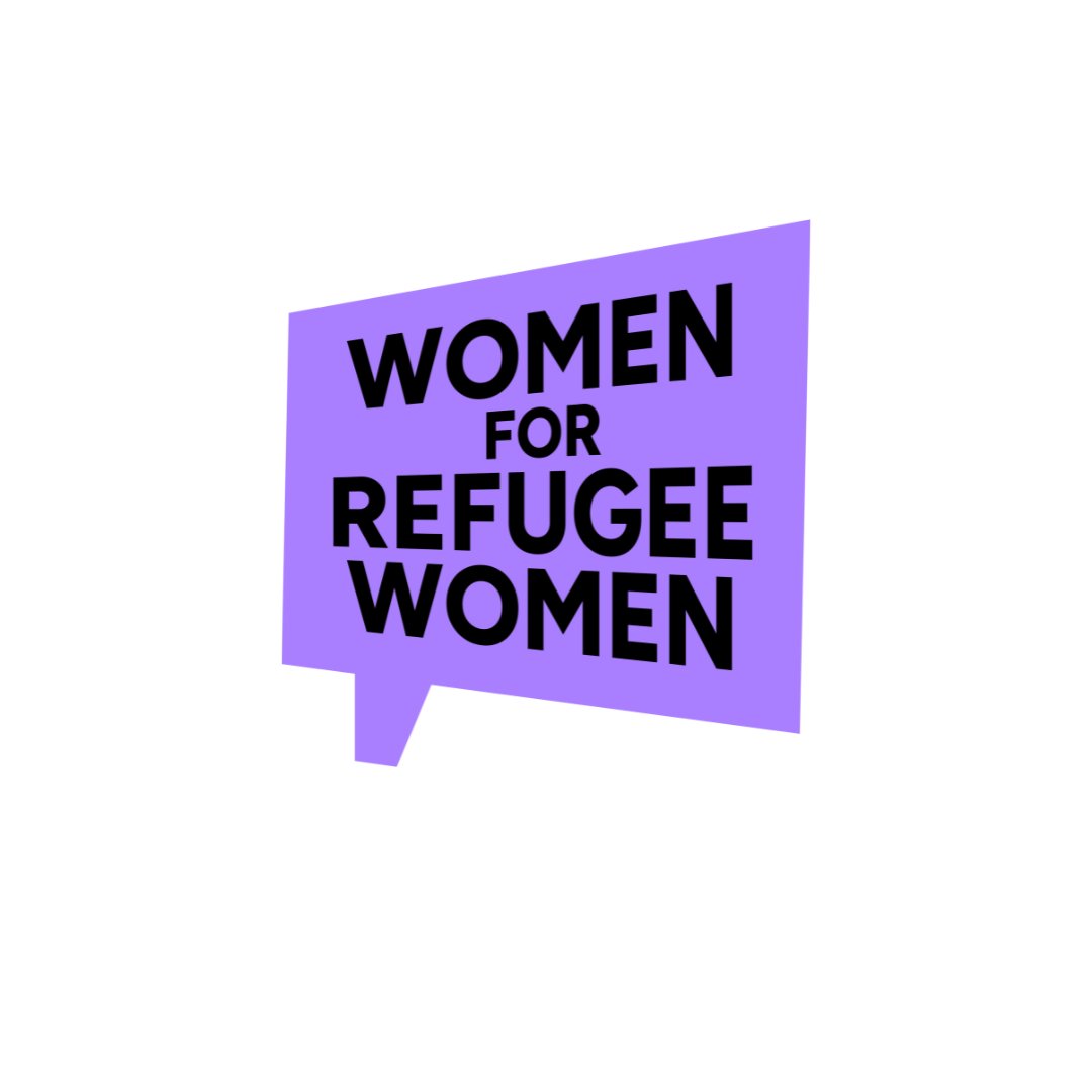 Women for Refugee Women charity logo. 