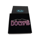 DÒCHAS Irish Gaelige hope necklace in pink frost, shown in a Wear & Resist gift box. 