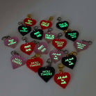 New heart charms glowing in the dark