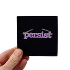 Parma violet Persist necklace shown in a Wear and Resist gift box. 