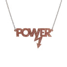 Power necklace in pink fizz glitter.
