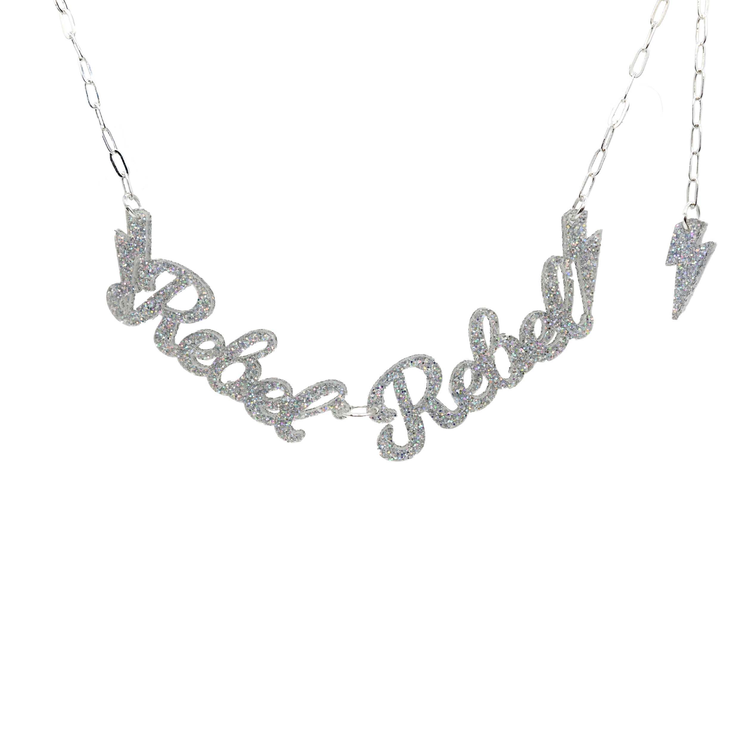 Ever rebellious deals silver necklace