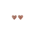 Heart earrings in pink fizz glitter.