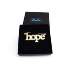 Hope necklace in matte iridescent.