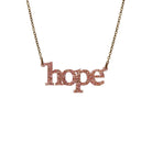 Hope necklace in pink fizz glitter.