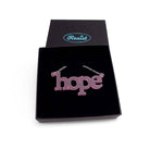 Hope necklace in pale pink frost. 