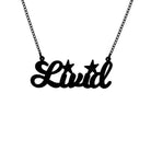 Livid necklace in matte black, shown hanging against a white background.