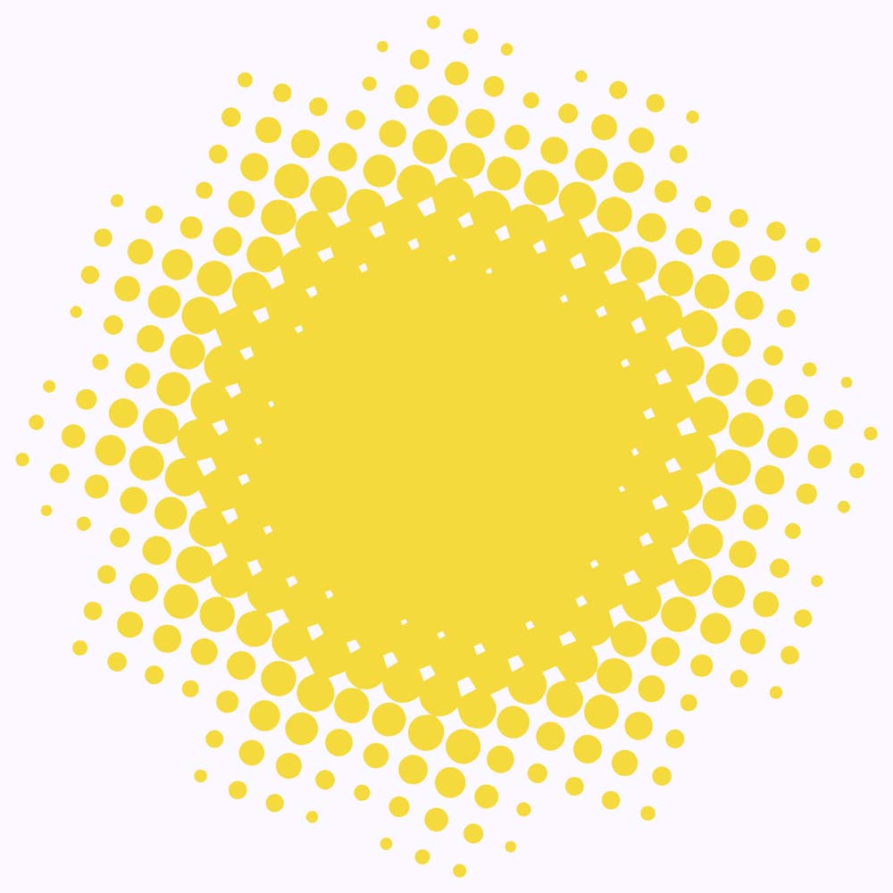 An image of a vintage sun showing that Wear and Resist is running on solar power. 