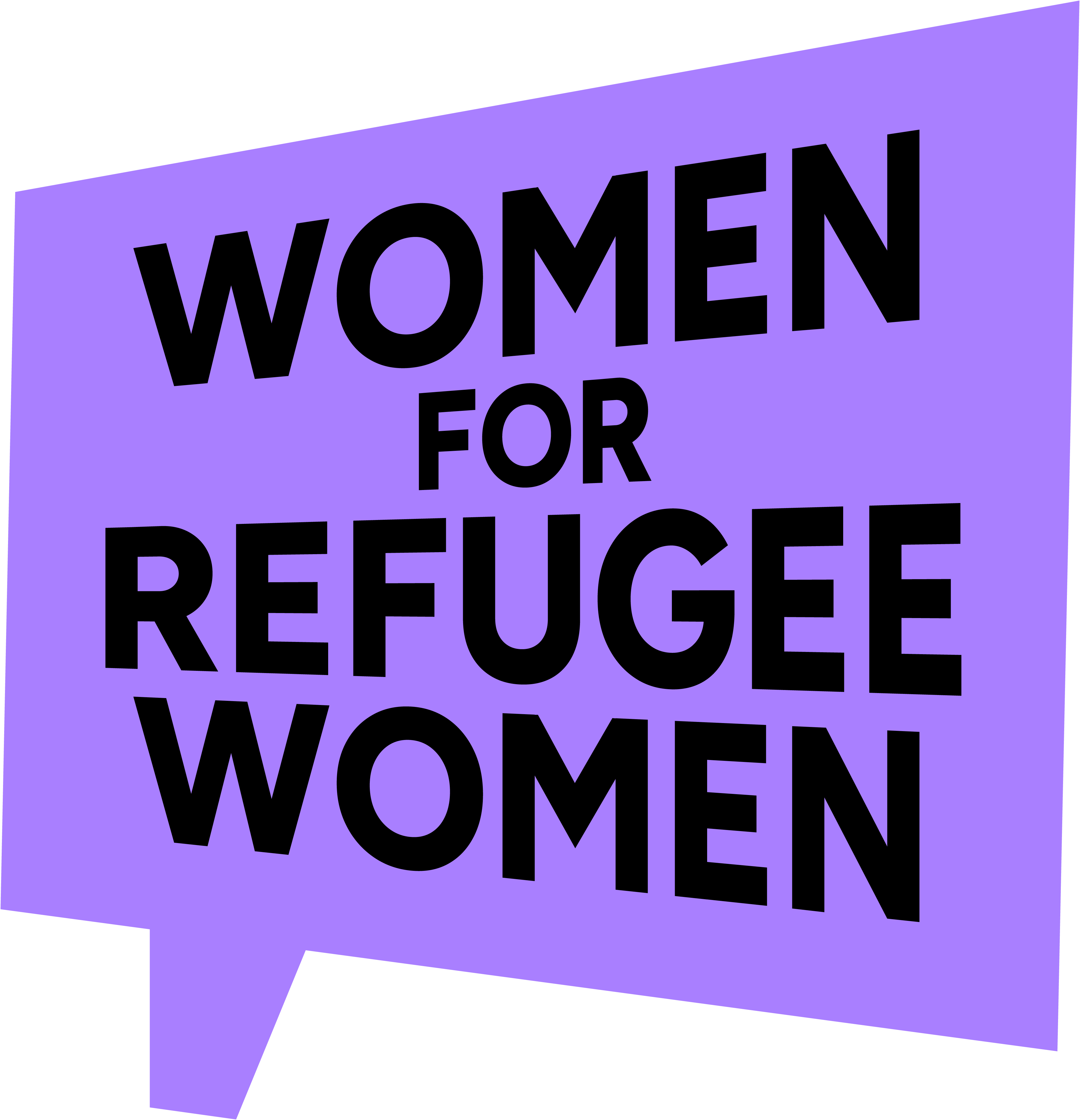 Women for Refugee Women logo. £2 from the sale of this item goes to support Women for Refugee Women. 
