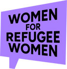 Women for Refugee Women logo. £2 from the sale of this item goes to support Women for Refugee Women.  ___________