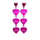 F*ck This Sh*t Valentine's earrings by Wear and Resist. 