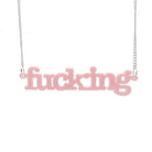 baby pink fucking necklace double strand it