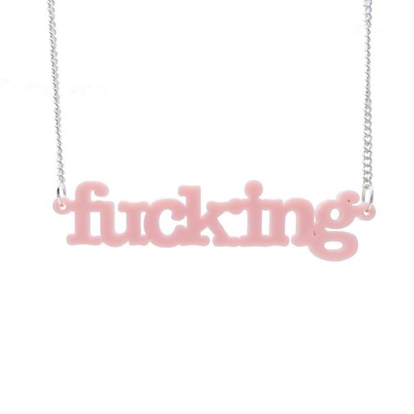 baby pink fucking necklace double strand it