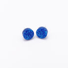 blue glitter dot earrings