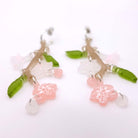 Cherry Blossom limited edition earrings designed by Sarah Day for Wear and Resist  shown on a white background. 