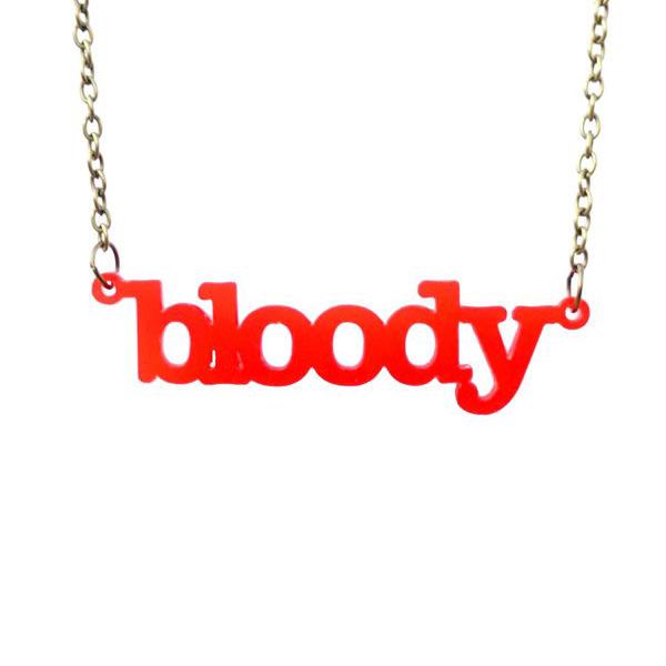 red bloody necklace 