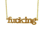 glitter gold fucking necklace double strand it