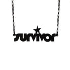 matte black survivor necklace
